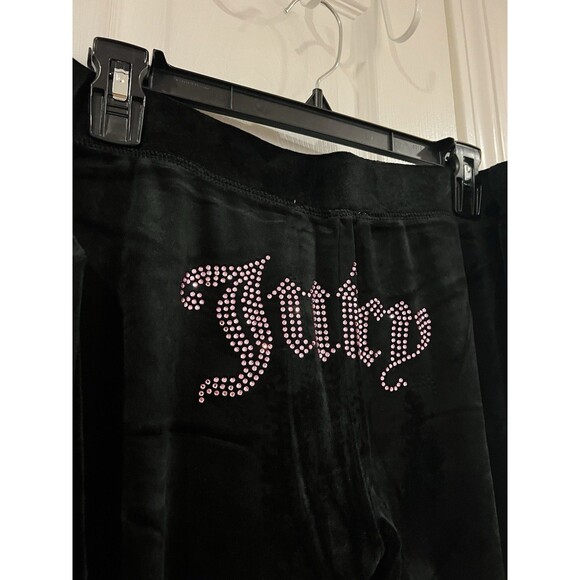 Juicy Couture Velour Tracksuit Liquorice with Pink Rhinestone Logo Size M NWT - Picture 3 of 8
